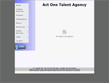 Tablet Screenshot of actonetalent.com